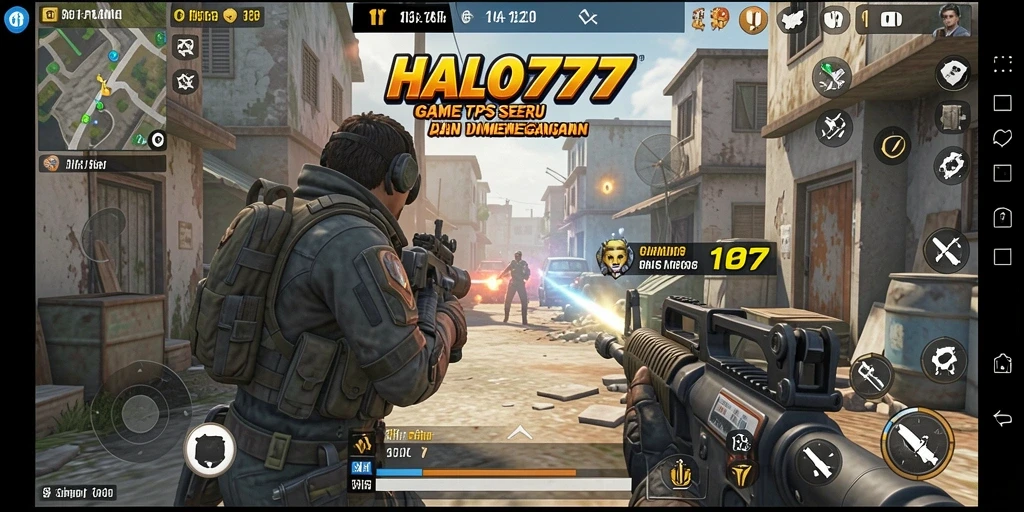 Tampilan gameplay intens di HALO777 dengan aksi seru.