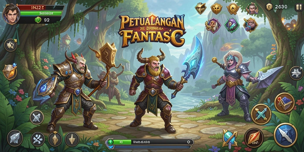 Tampilan permainan RPG IN22 yang mendebarkan dan penuh aksi.