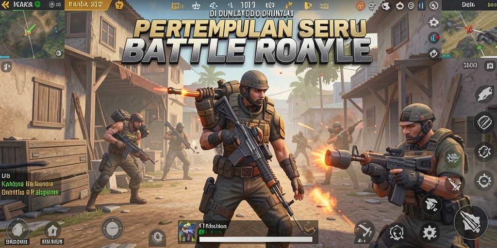 Screenshot gameplay KAKA303 yang menampilkan aksi Battle Royale yang mendebarkan.