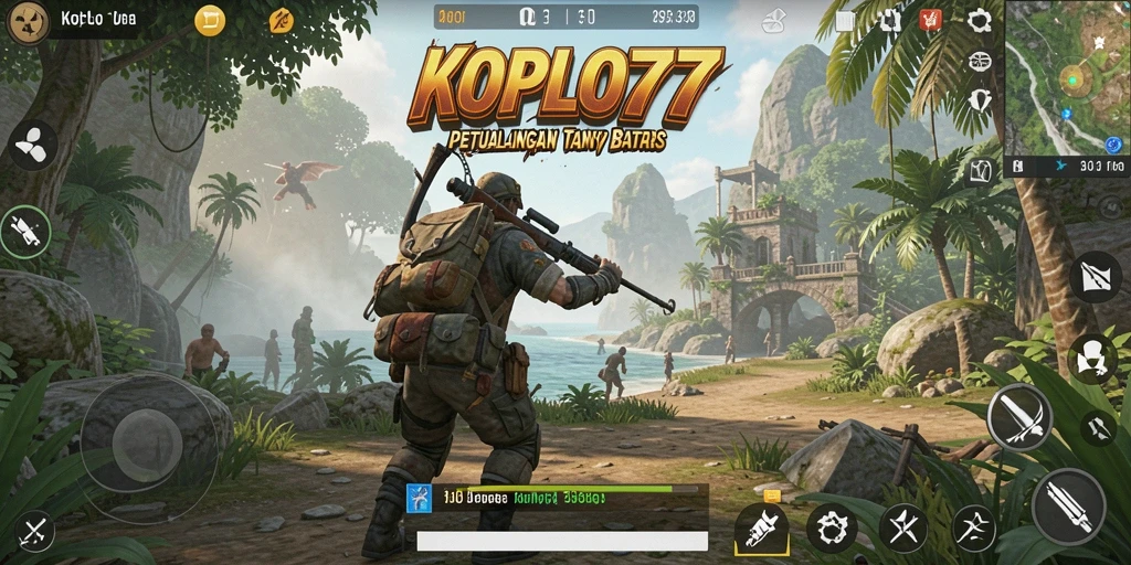 Tangkapan layar gameplay KOPLO77 menampilkan dunia terbuka yang luas dan interaktif.