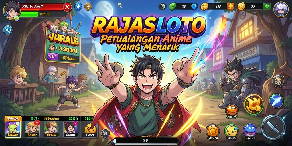 Tampilan grafis menawan dari gameplay RAJASLOTO yang berfokus pada karakter Anime.