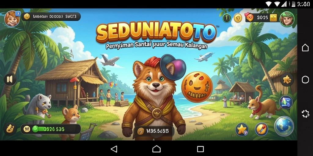 Tampilan gameplay SEDUNIATOTO yang memukau dan menenangkan.