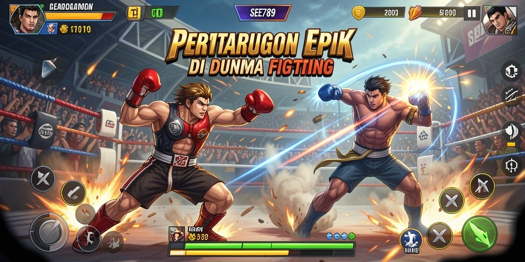 Screenshot dari gameplay Fighting di SEE789 yang intens.
