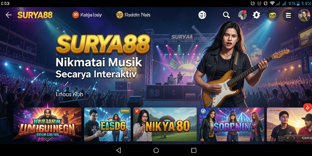 Screenshot gameplay SURYA88 yang menampilkan interaksi musik yang menarik.