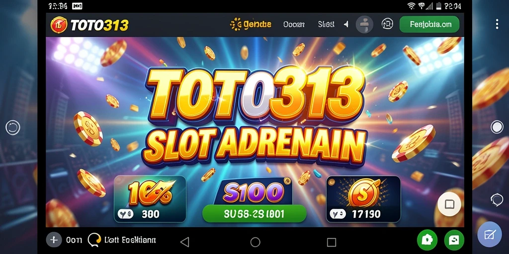 Screenshot utama TOTO313 menampilkan gameplay Slot yang menegangkan.