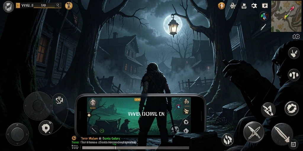 Gameplay VV62 yang menegangkan dan menyeramkan di dunia gelap.