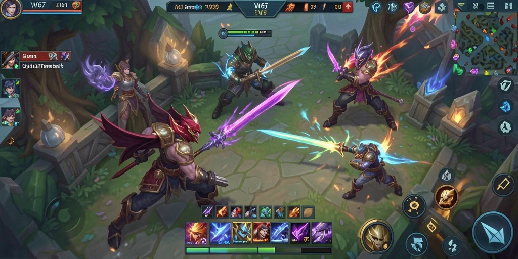 Tampilan gameplay W67 yang penuh aksi dan strategi tim.