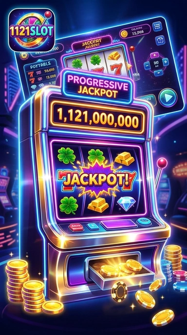 Tampilan awal aplikasi 1121slot yang menarik dan mengundang.